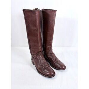 Justin Brown Leather Tall Riding Boots Style L3851 Womens Siz 5.5 B Equestrian